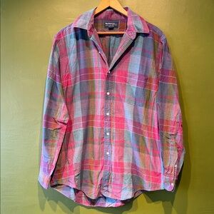 Burberry Plaid Button Down Shirt